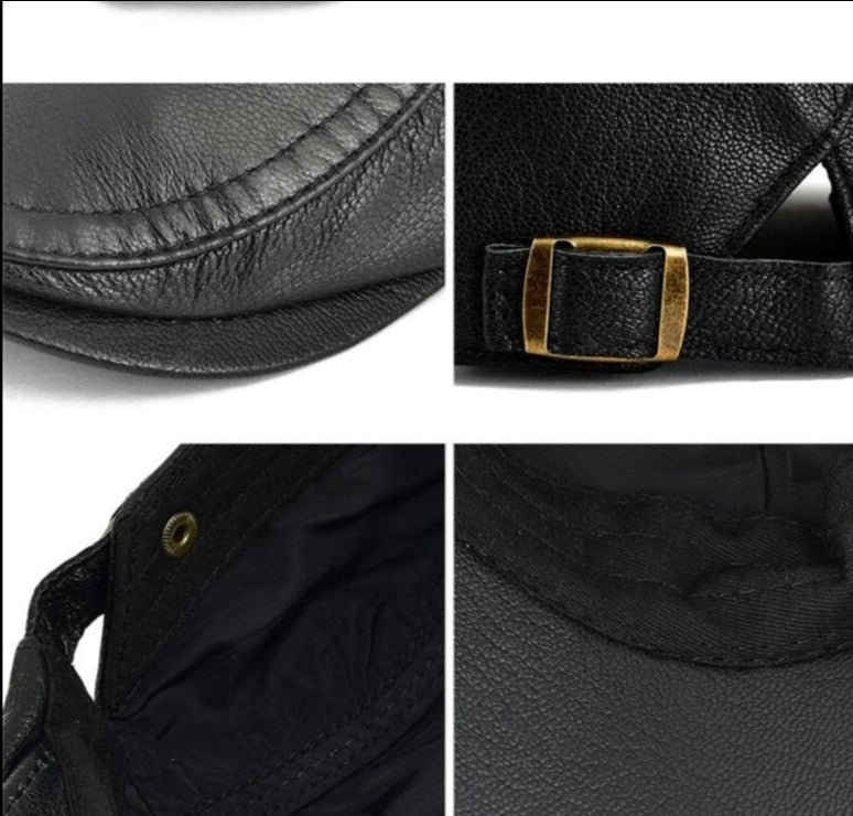 Vintage Style Leather Sports Cap