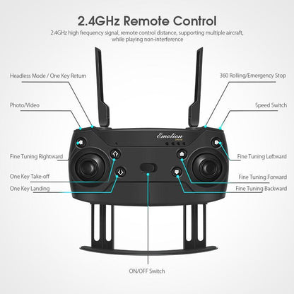 Portable HD Folding Selfie Drone - 2MP & Dual Battery