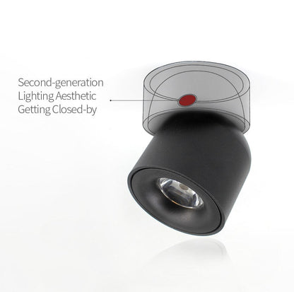 Round LED Ceiling Light 360 Degree Rotating Fixture