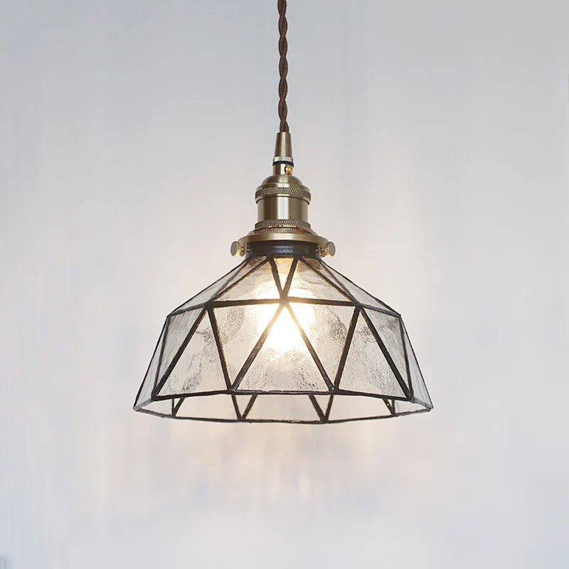 Retro Glass Pendant Lighting Industrial Chic Ceiling Fixtures