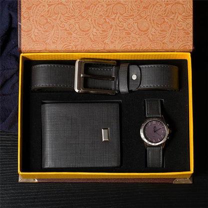 Premium Leather Travel Accessories Kit