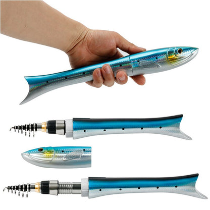 Compact Collapsible Fishing Pole Kit - Luxicro