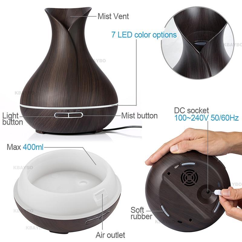 Aroma Essential Oil Diffuser with Colorful LED Lights