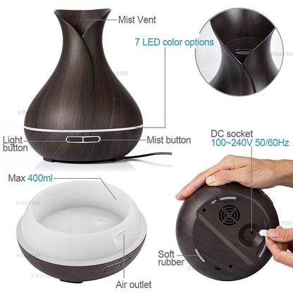 Portable Essential Oil Diffuser with Bright Color Lights