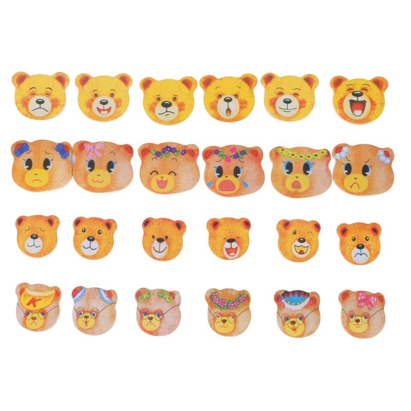 Colorful Wood Bear Jigsaw Puzzle Toy