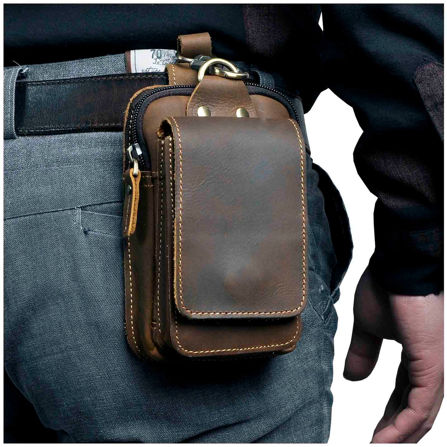 Genuine Leather Cross Body Bag for Men - Luxicro