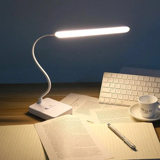 Bright Dimmable LED Desk Lamp with USB Charger - Luxicro