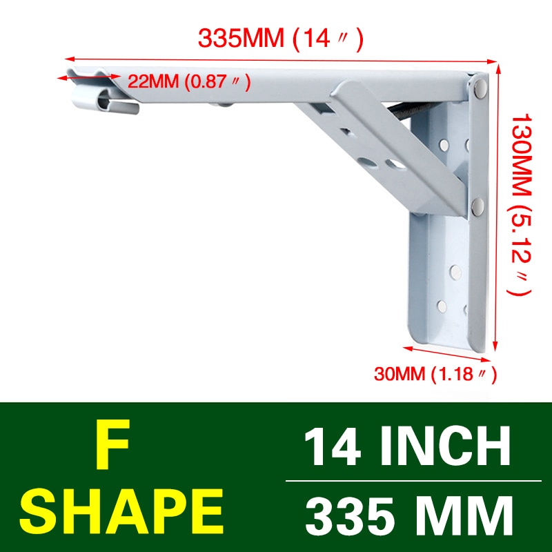 Space-Saving Foldable Wall Shelf Bracket - Luxicro