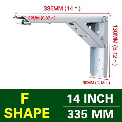 Space-Saving Foldable Wall Shelf Bracket - Luxicro