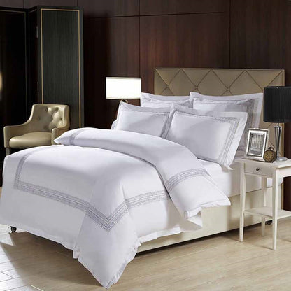 Colorful Stitched Egyptian Cotton Bed Sheet Set - Luxicro