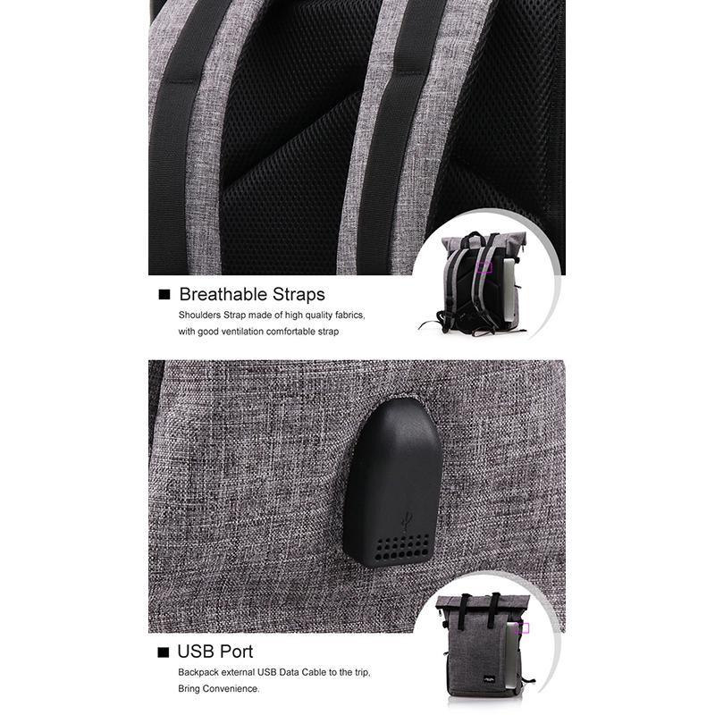 Waterproof Camera Hiking Backpack with USB Charging Port
