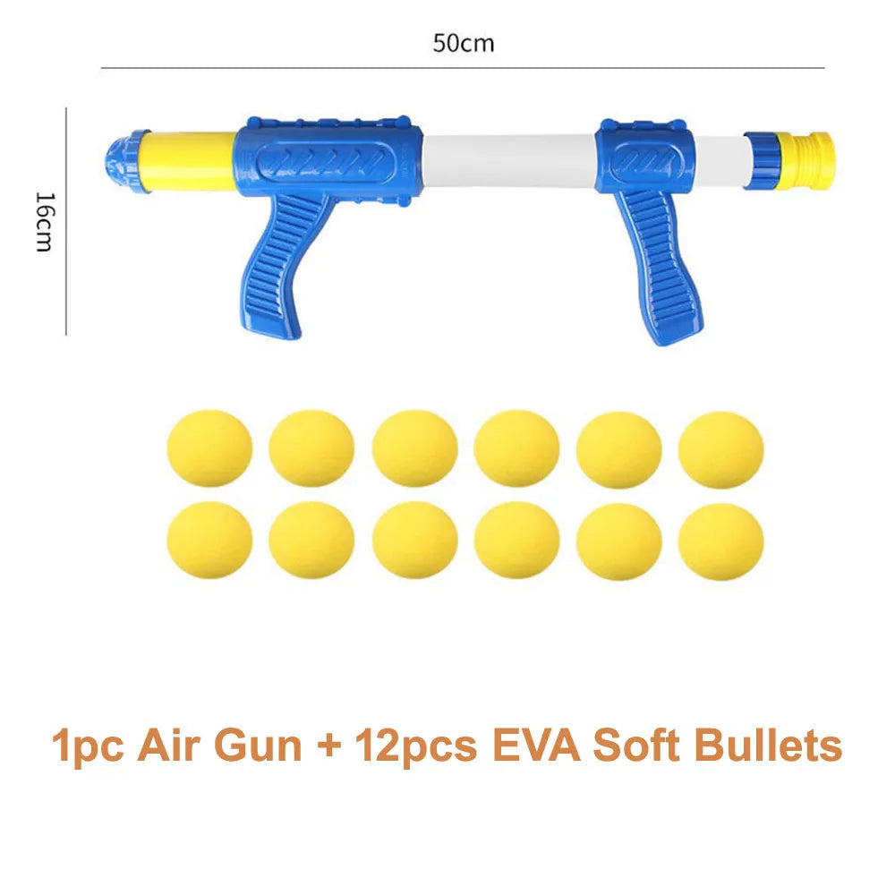 Soft Foam Ball Shooter Toy for Kids Air Powered Fun