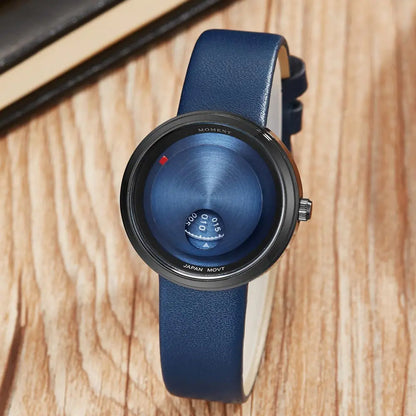 Affordable Leather Strap Quartz Watch Set For Couples