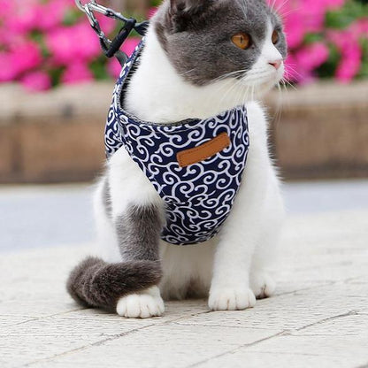 Comfortable Cat Harness and Leash Set for Walking