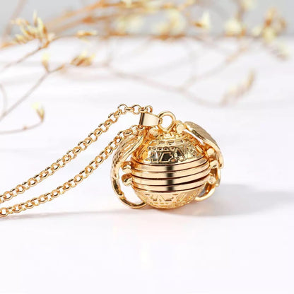 Vintage Angel Wing Picture Pendant Necklace