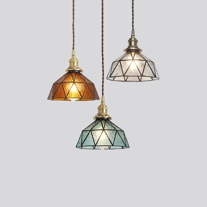 Retro Glass Pendant Lighting Industrial Chic Ceiling Fixtures - Luxicro