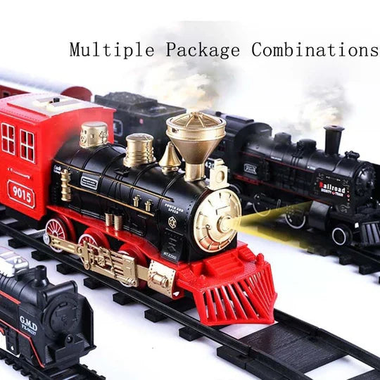 Deluxe Electric Train Set with Lights and Smoke Effects