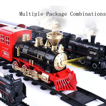 Deluxe Electric Train Set with Lights and Smoke Effects