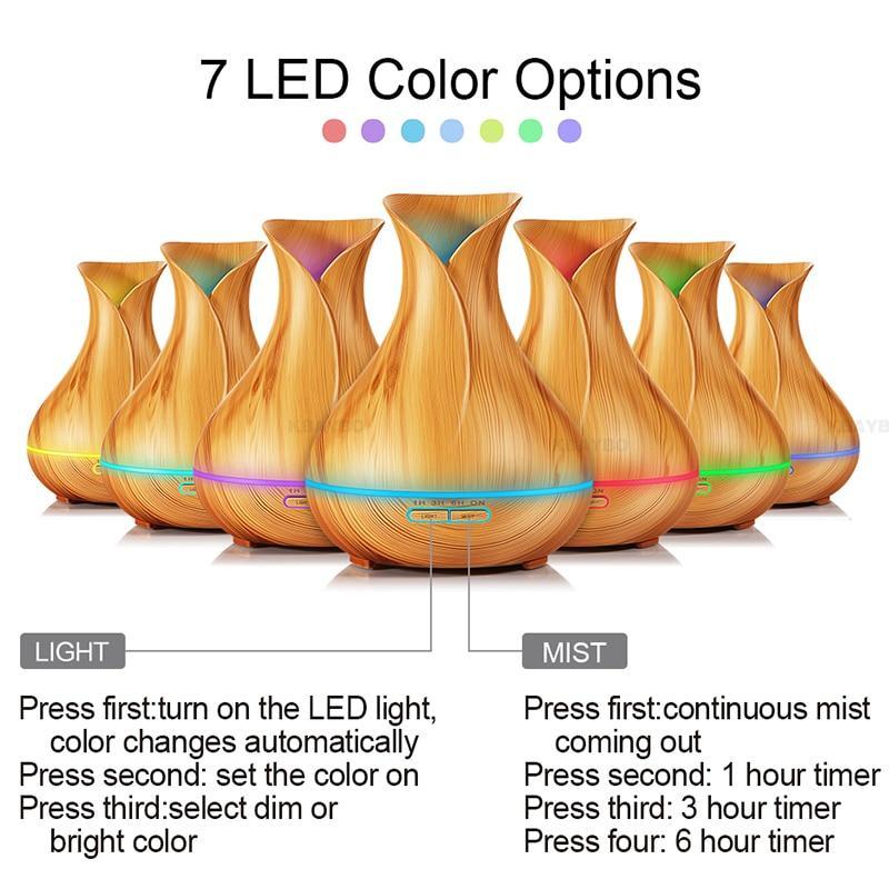 Portable Essential Oil Diffuser with Bright Color Lights