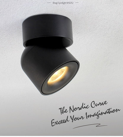 Round LED Ceiling Light 360 Degree Rotating Fixture