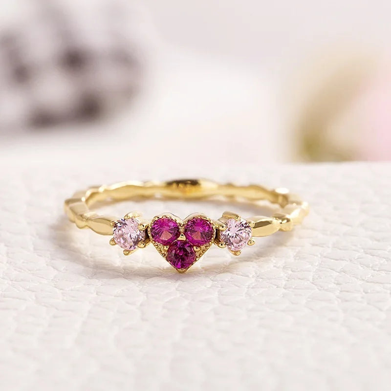 Luxurious Ladies Diamond Love Ring - Luxicro