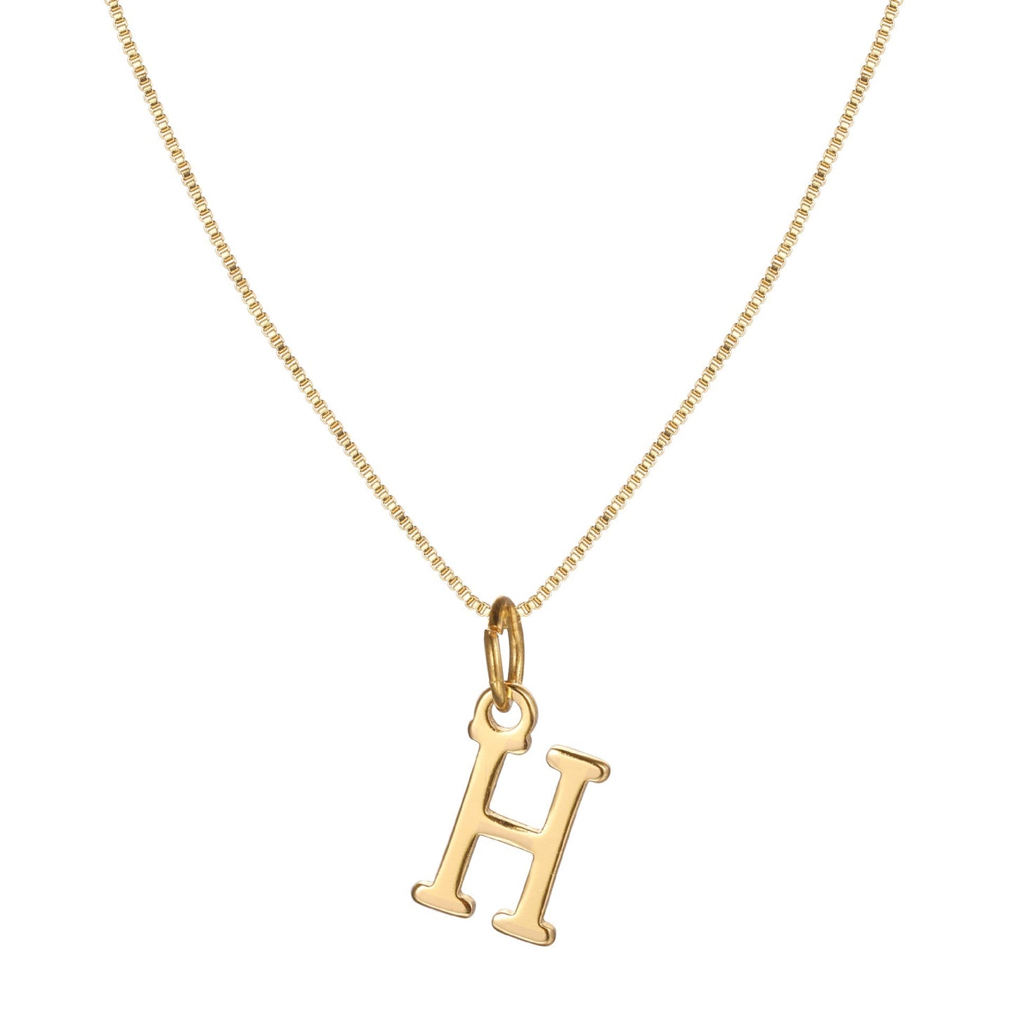 Classic 14k Gold Monogram Pendant Necklace