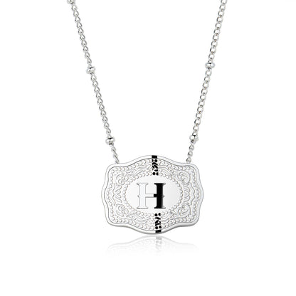 Dainty Monogram Pendant Necklace With Charm