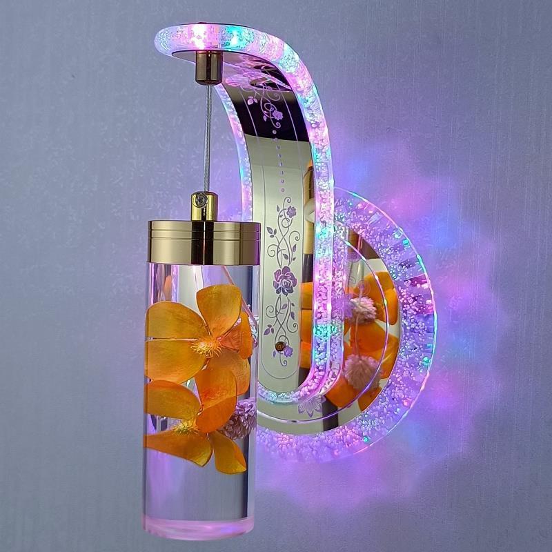 Elegant Glass Floral Dimmable Wall Lamp