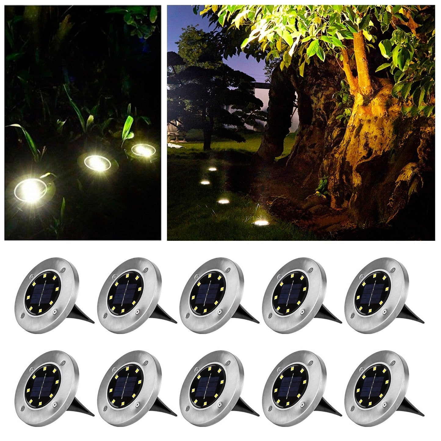 Bright Solar Powered Outdoor Garden Lights