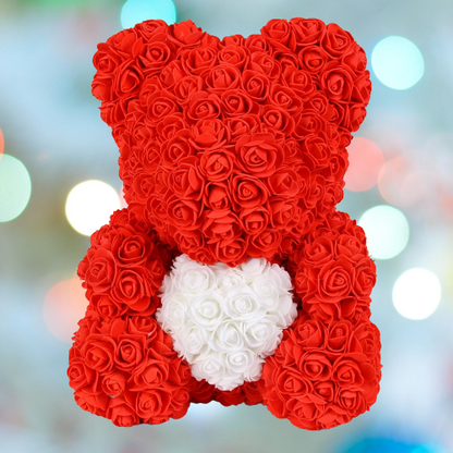 Artificial Flower Cute Stuffed Bear Toy - Luxicro