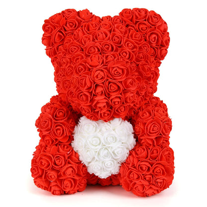 Artificial Flower Cute Stuffed Bear Toy