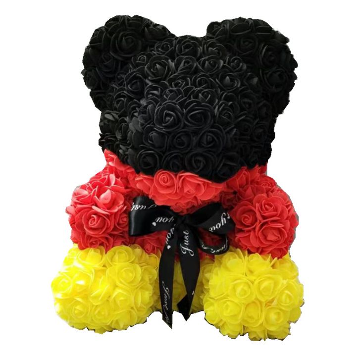 Artificial Flower Cute Stuffed Bear Toy