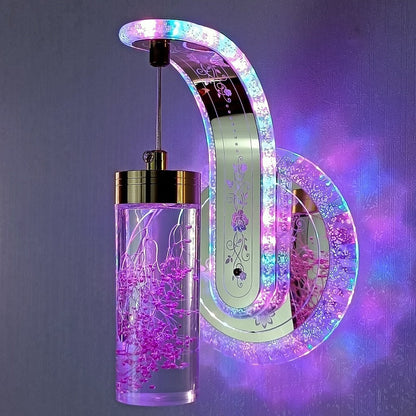 Elegant Glass Floral Dimmable Wall Lamp