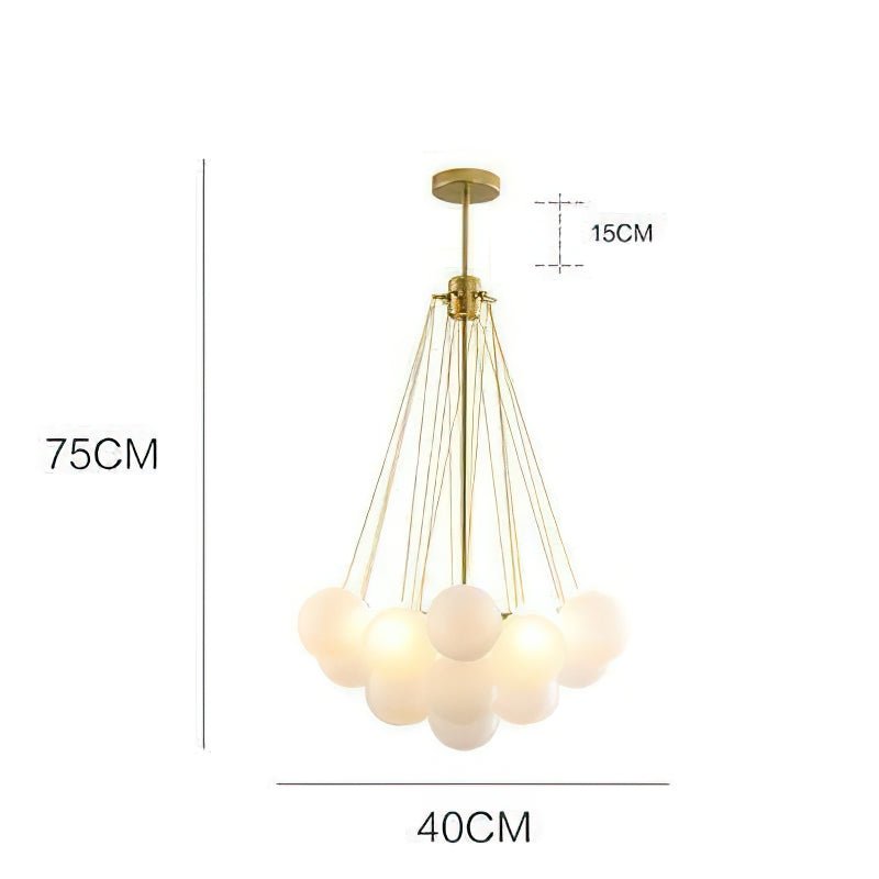 Luxury Pendant Light With Soft White Glass Shades