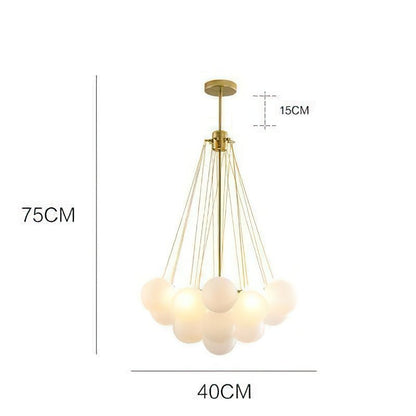 Luxury Pendant Light With Soft White Glass Shades