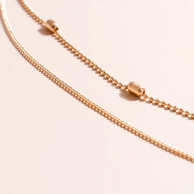 Dainty Two Tone Cross Pendant Necklace