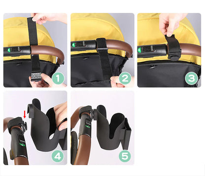 Convenient Stroller Cup Holder and Phone Mount