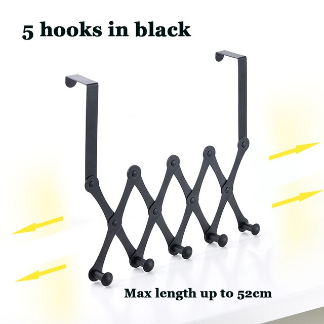 Space Saving Over Door Clothing Hook Rack