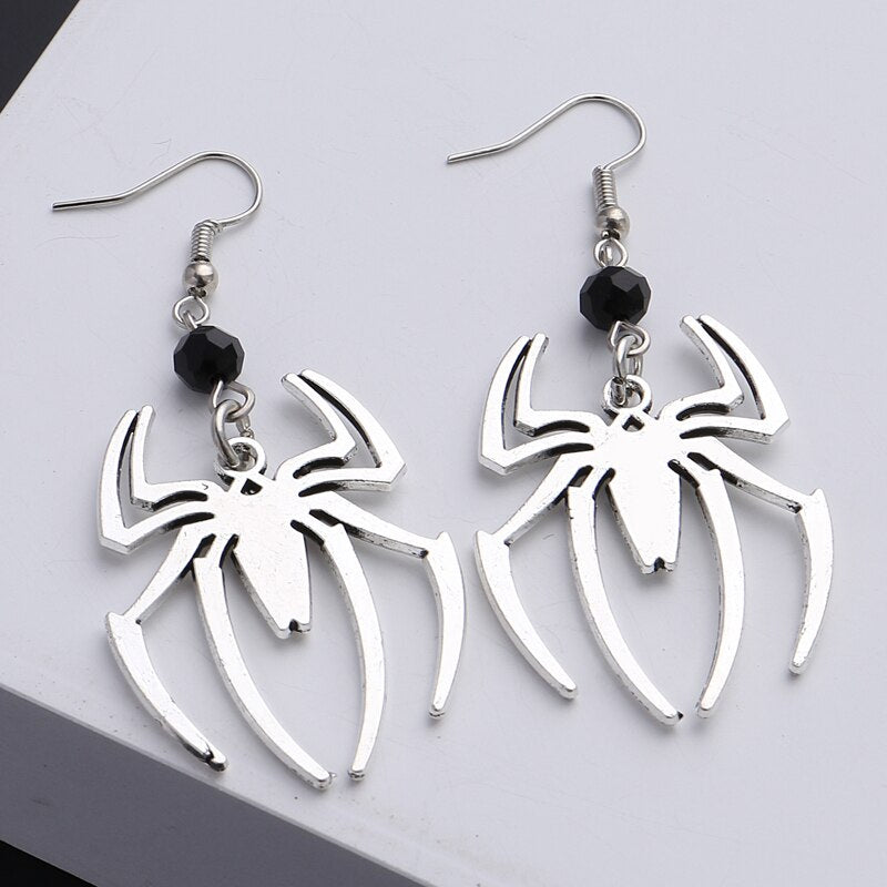 Edgy Black Gothic Drop Earrings