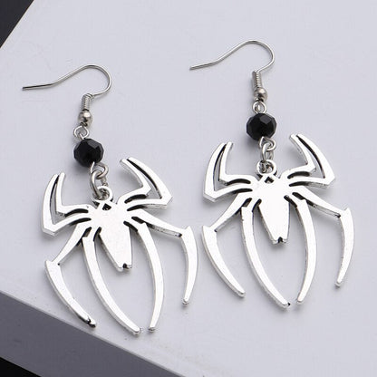 Edgy Black Gothic Drop Earrings