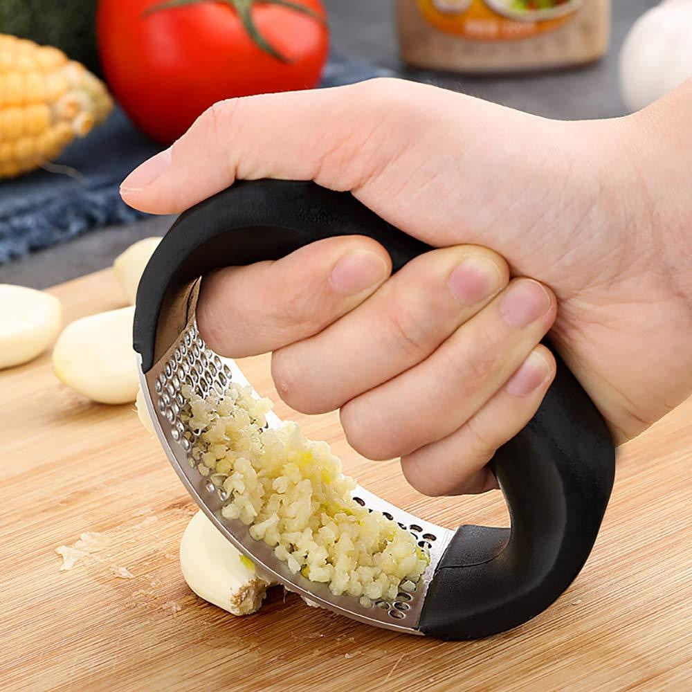 Simple Stainless Garlic Press Crusher - Luxicro