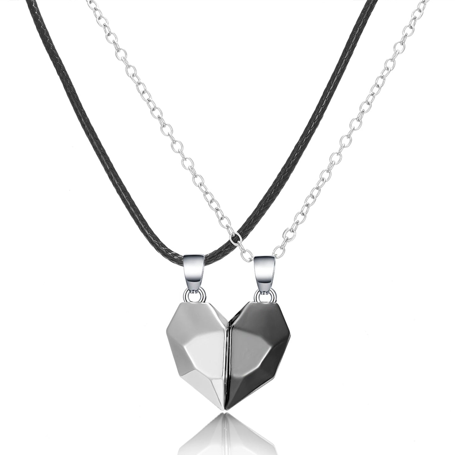 Lovely Couple Heart Pendant Necklace Set