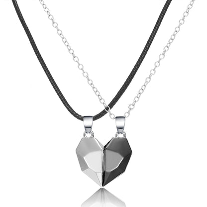 Lovely Couple Heart Pendant Necklace Set