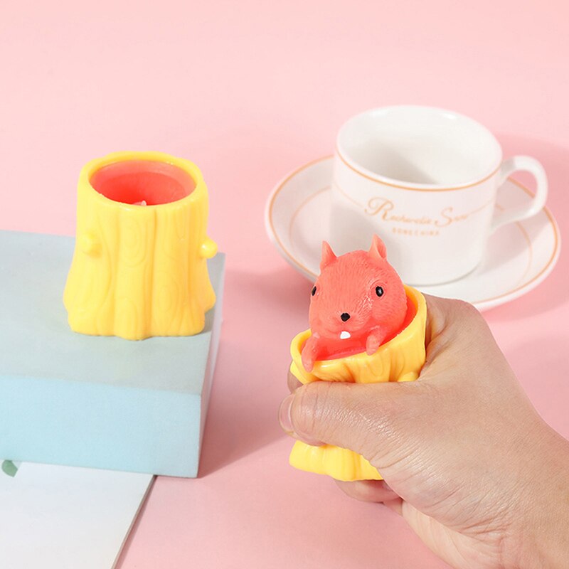 Cute Stress Relief Squishy Squirrel Toy