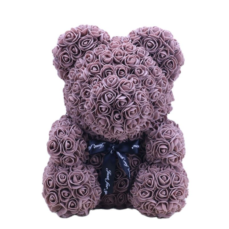 Artificial Flower Cute Stuffed Bear Toy
