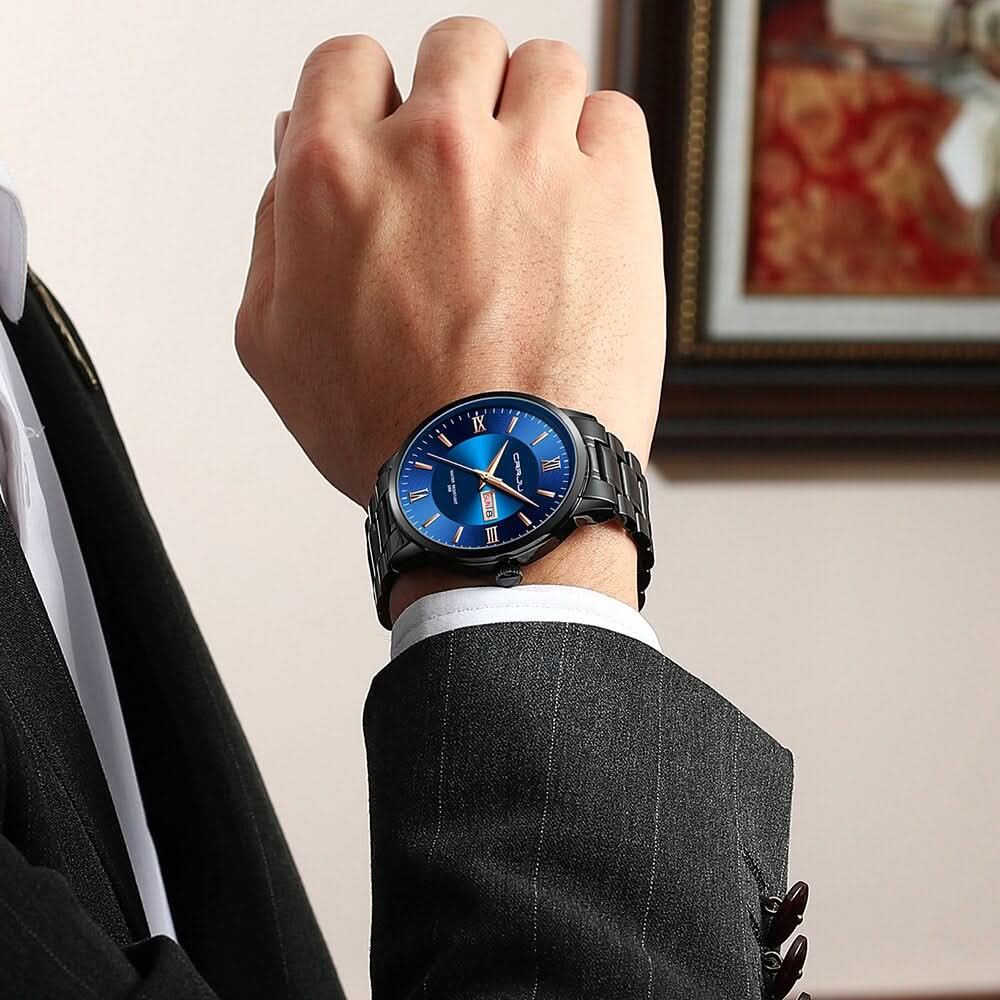 Stylish Mens Water Resistant Stainless Steel Watch