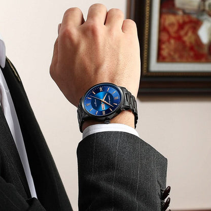 Stylish Mens Water Resistant Stainless Steel Watch