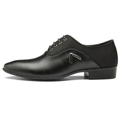 Classic Black Leather Men's Dress Shoes