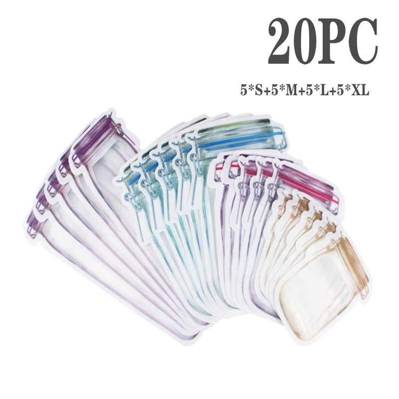 Clear Reusable Plastic Storage Bags
