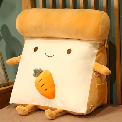Cozy Delicious Toast Print Throw Pillow